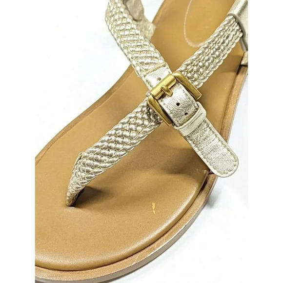 See by Chloe Women's Nola Gold Braided Strap Thong Sandals Size 37 (MSRP $325) - Picture 5 of 10